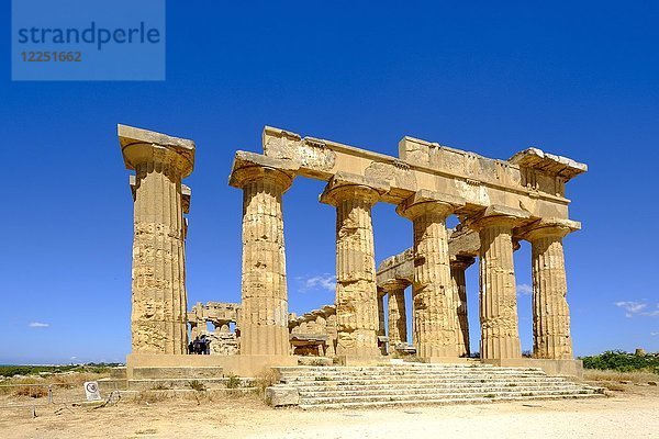 Tempelruine  Tempel E  Hera-Tempel  archäologische Stätte  Selinunt  Provinz Trapani  Sizilien  Italien  Europa