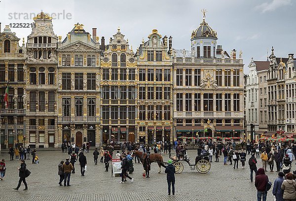 Häuser mit Barockfassade am Grand-Place Grote Markt  Brüssel  Belgien  Europa