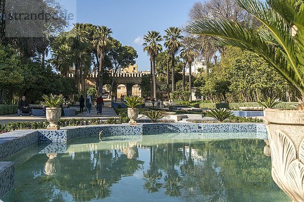 Jardin Jnan Sbil Garten  Bou Jeloud Gärten  Fez  Marokko  Afrika