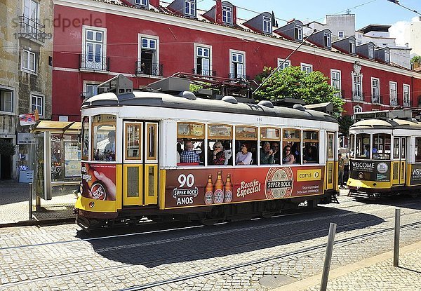 Straßenbahn  Lissabon  Portugal  Europa