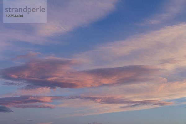 Rosa Wolken am Abendhimmel  Provinz Mendoza  Argentinien  Südamerika