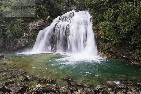 Wasserfall Slap Virje  Bovec  Triglav-Nationalpark  Slowenien  Europa