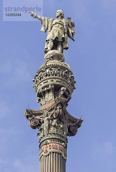 Kolumbus-Statue  Barcelona  Katalonien  Spanien  Europa