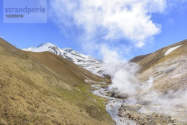 Fannborg und Snækollur  Thermalgebiet Hveradalir  Kerlingarfjöll  Suðurland  Island  Europa