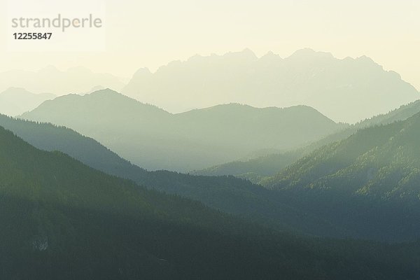 Wilder Kaiser  Kaisergebirge  Tirol  Österreich  von Setzberg am Tegernsee  Europa