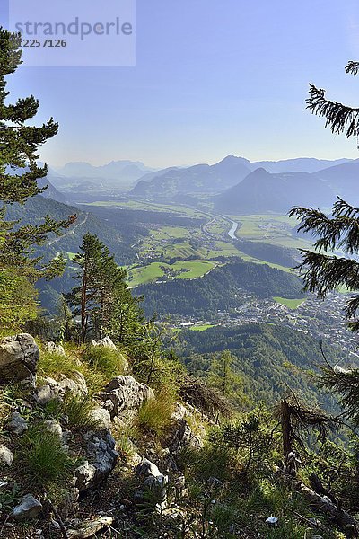 Überblick vom Brandjöchl ins Inntal  Jenbach  Tirol  Österreich  Europa