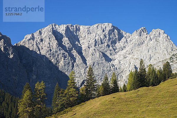Steile Felswand  Grubenkarspitze  Enger-Grund  Karwendelgebirge  Tirol  Österreich  Europa