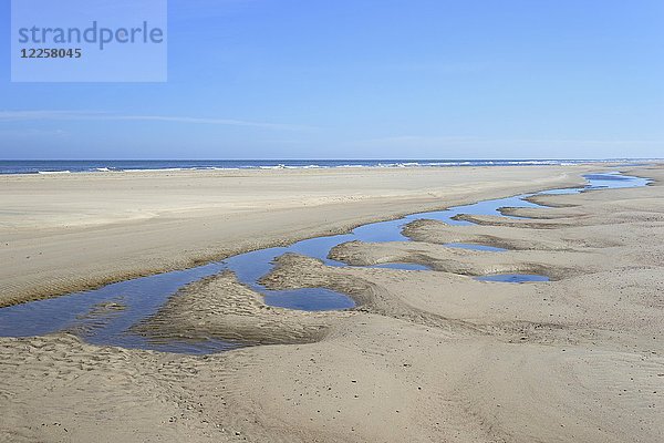 Strand bei Ebbe  Nordsee  Norderney  Ostfriesische Inseln  Niedersachsen  Deutschland  Europa