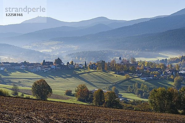 Lam  Lamer Winkel  im Rücken der Große Arber  Bayerischer Wald  Oberpfalz  Bayern  Deutschland  Europa