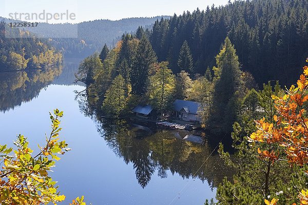 Höllensteinsee  bei Viechtach  Bayerischer Wald  Oberpfalz  Bayern  Deutschland  Europa