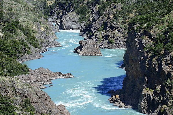 Schlucht des Rio Baker  bei Puerto Bertrand  Región de Aysén  Chile  Südamerika