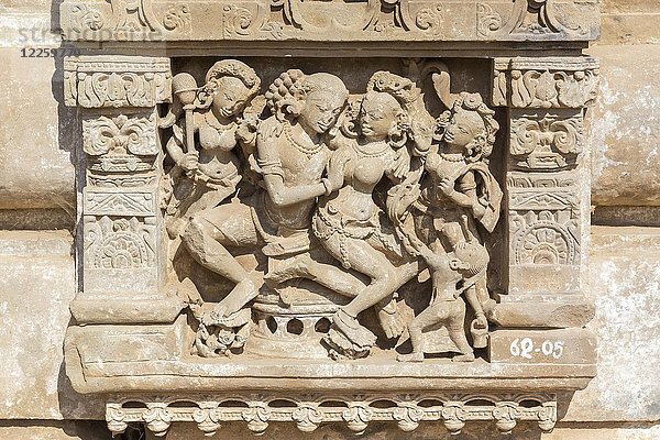 Relief am Harshat-Mata-Tempel  Abhaneri  Rajasthan  Indien  Asien