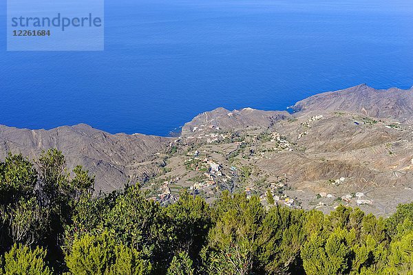 Alojera  Blick vom Mirador de Alojera  La Gomera  Kanarische Inseln  Spanien  Europa