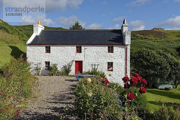 Landhaus  Crofter's House  Lybster bei Wick  Caithness  Sutherland  Highlands  Schottland  Vereinigtes Königreich  Europa