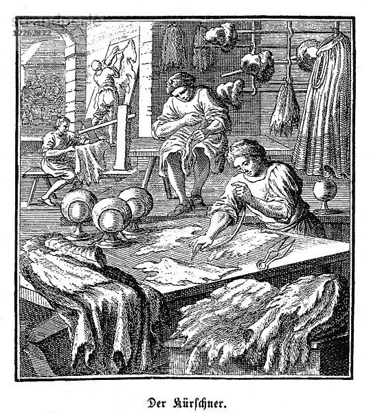 Der Kürschner  Kupferstich  Regensburger Ständebuch  1698  Christoph Weigel der Ältere (1654  1725)