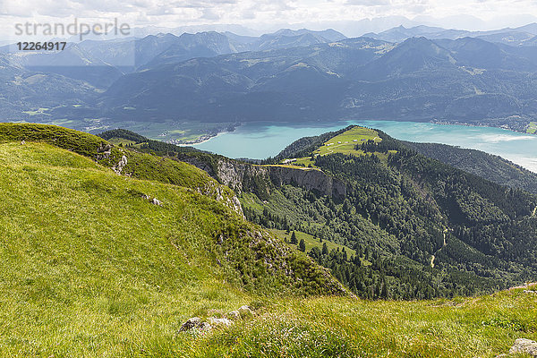 Österreich  Salzkammergut  Blick vom Schafberg zum Wolfgangsee