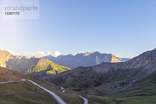 Italien  Piemont  Westalpen  Blick vom Colle Basset  Colle dell'Assietta  Cottische Alpen