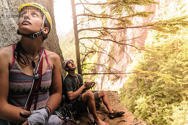Trad-Klettererpaar macht Pause  Squamish  Kanada