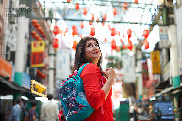 Touristische Stadtbesichtigung in Chinatown  Kuala Lumpur  Malaysia