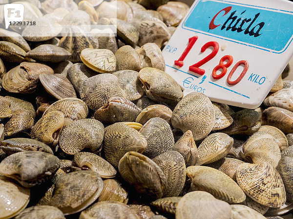 Meeresfrüchte zum Verkauf auf dem Fischmarkt