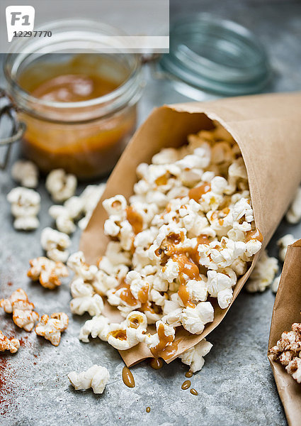 Popcorn mit gesalzenem Karamell
