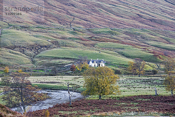 House in remote  rural glen  Glen Lyon  Scotland