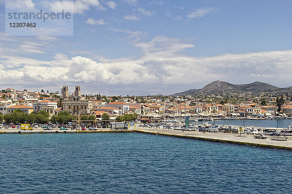 Griechenland  Aegina  Blick zum Hafen