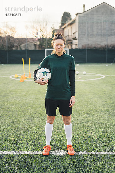 Porträt einer Fussballspielerin