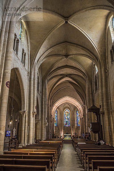 Frankreich  Ile de France  Paris  18. Bezirk  das Kirchenschiff von Saint Pierre de Montmartre