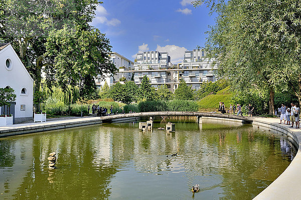 Frankreich  Paris  Parc de Bercy  romantischer Garten