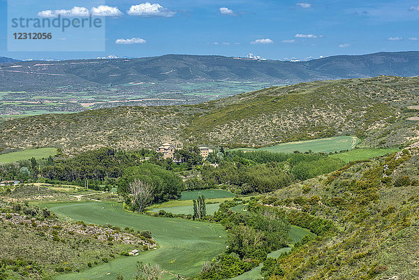 Spanien  Aragonien  Landschaft um Sos del Rey Catolico