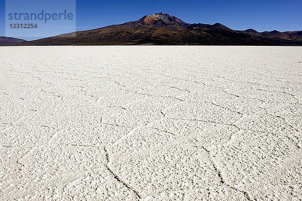 Bolivien  Südamerika  Altiplano  Salzkonkretionen in der Salzwüste von Uyuni