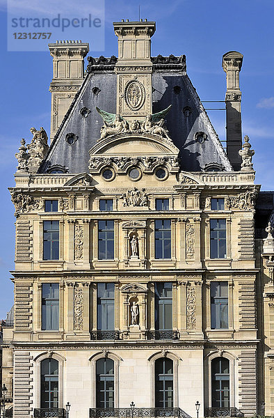 Frankreich  Paris  Tuileriengarten  Fassade des Pavillon de Marsan