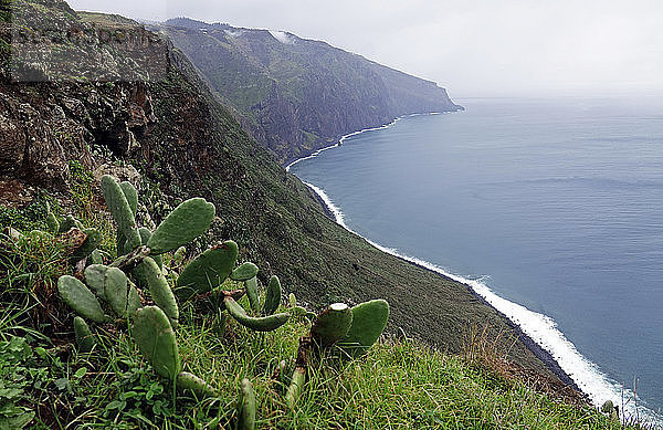 Blick nach Süden vom Leuchtturm Ponta do Pargo  dem westlichsten Punkt von Madeira  Portugal  Atlantik  Europa