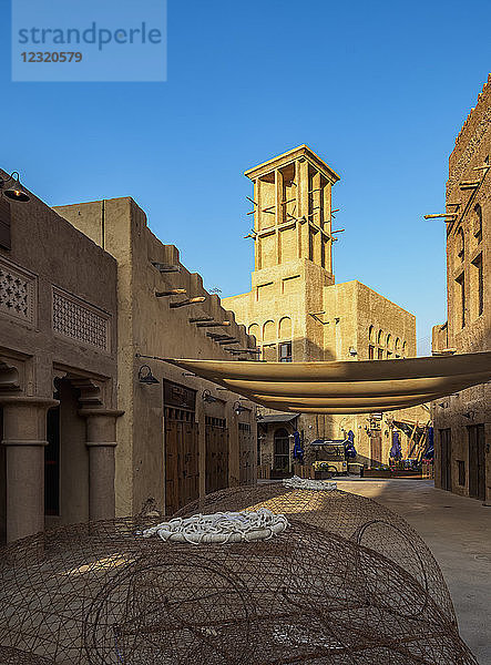 Al Bastakiya Historical Neighbourhood and Dubai Creek  Dubai  Vereinigte Arabische Emirate  Naher Osten