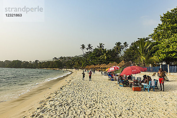 Two Mile Beach  Sierra Leone  Westafrika  Afrika