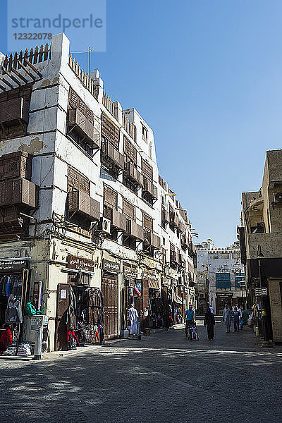Traditionelle Häuser in der Altstadt von Jeddah  UNESCO-Weltkulturerbe  Saudi-Arabien  Naher Osten