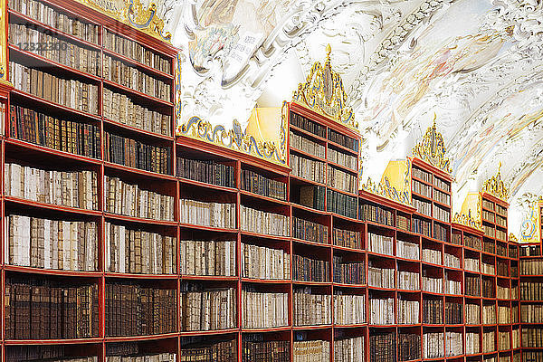 Strahov-Bibliothek  Prag  Tschechische Republik  Europa
