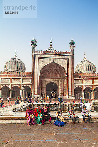 Jama Masjid (Jama-Moschee)  Alt-Delhi  Delhi  Indien  Asien