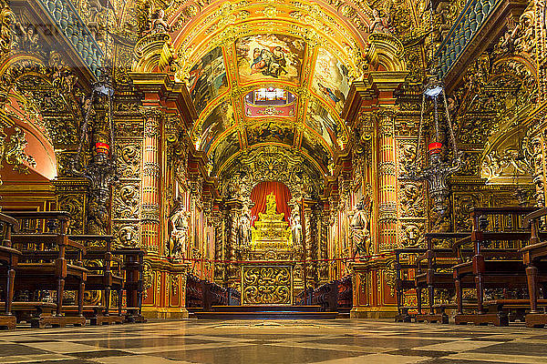 Innenraum der Kirche des Klosters Sao Bento  Rio de Janeiro  Brasilien  Südamerika