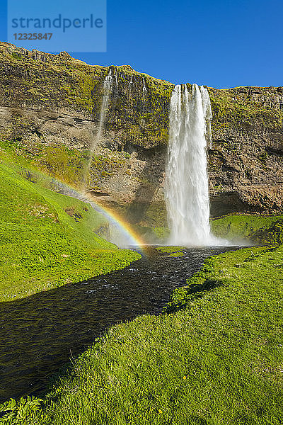 Wasserfall Seljalandsfoss; Island