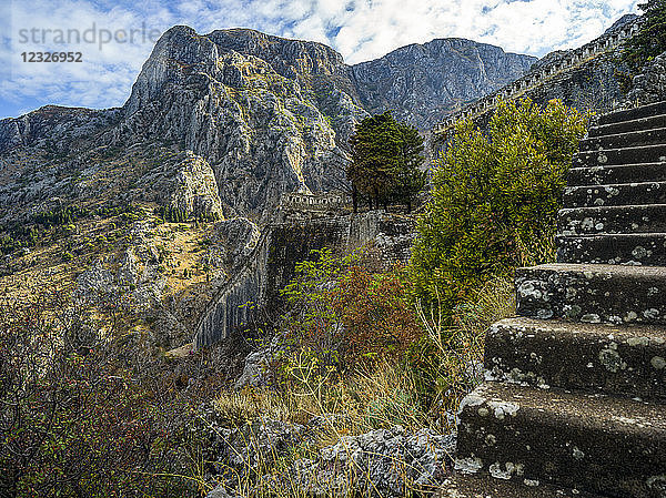 Treppe zur Festung von Kotor; Kotor  Gemeinde Kotor  Montenegro