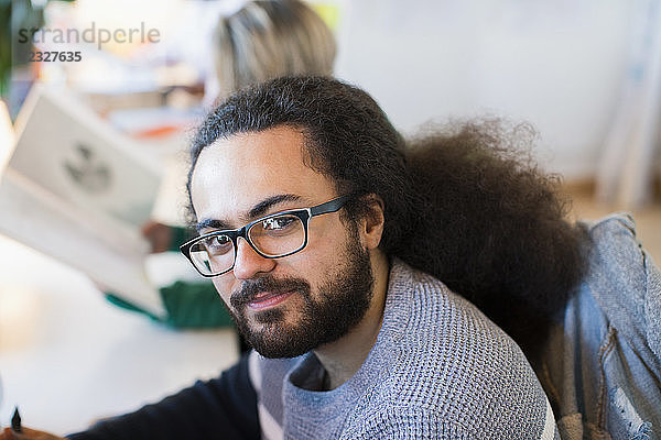 Portrait smiling  confident businessman