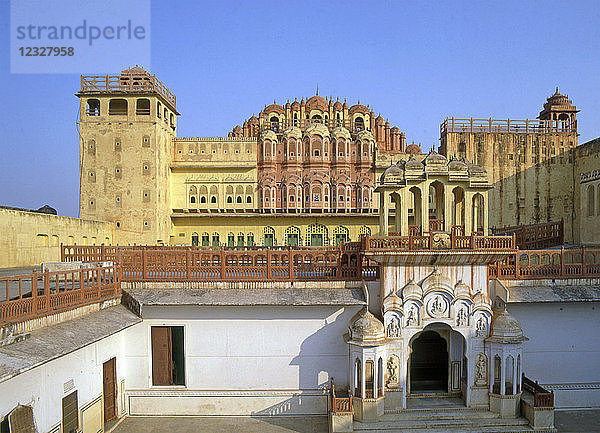 Indien  Rajasthan  Jaipur  Hawa Mahal  Palast der Winde