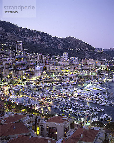 Monaco  Monte Carlo  Hafen  Skyline  Gesamtansicht