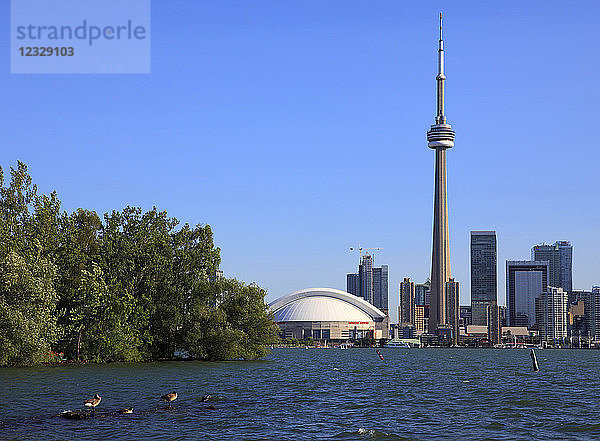 Kanada  Ontario  Toronto  Skyline  gesehen von Centre Island