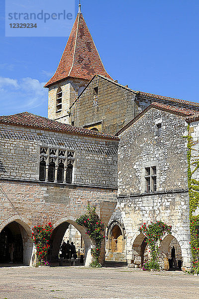 Frankreich  Nouvelle Aquitaine  Departement Dordogne (24)  Monpazier  mittelalterliches Dorf  (Schönstes Dorf Frankreichs)