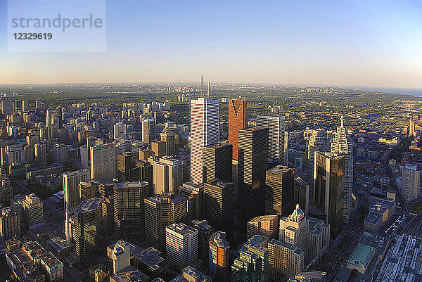 Kanada  Ontario  Toronto  Skyline der Innenstadt  Luftaufnahme