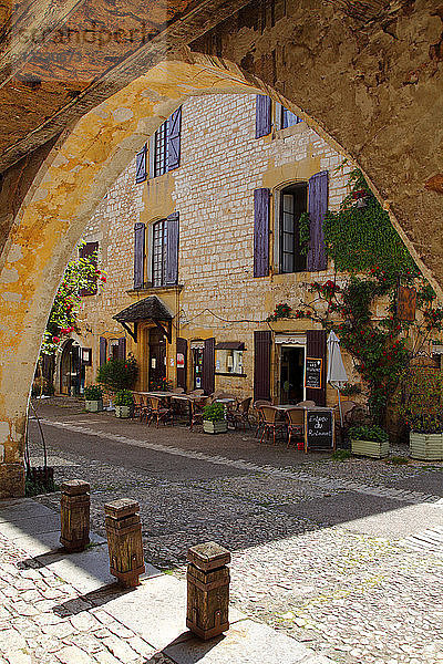 Frankreich  Nouvelle Aquitaine  Departement Dordogne (24)  Monpazier  mittelalterliches Dorf  (Schönstes Dorf Frankreichs)