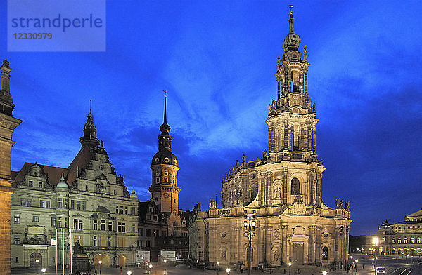 Deutschland  Sachsen  Dresden  Schloss  Kathedrale